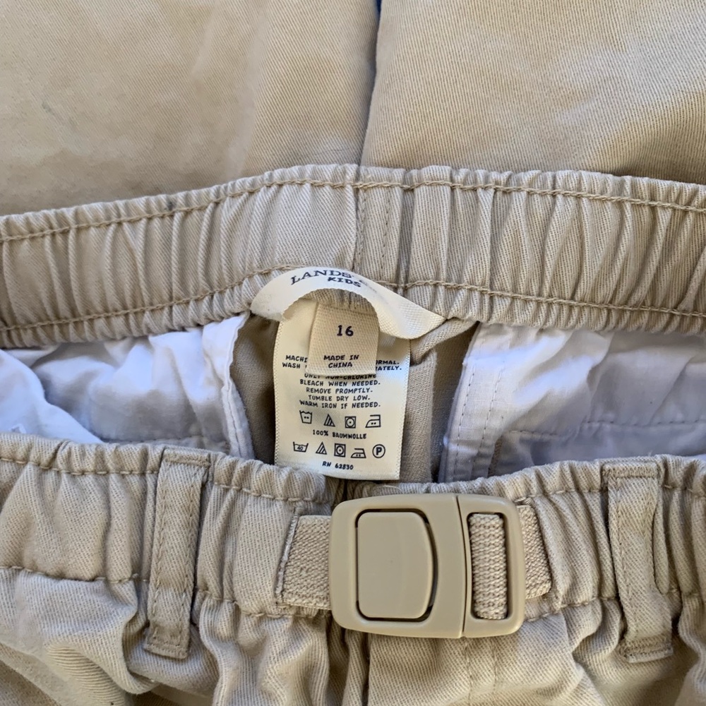 Comfortable elastic band khaki pants